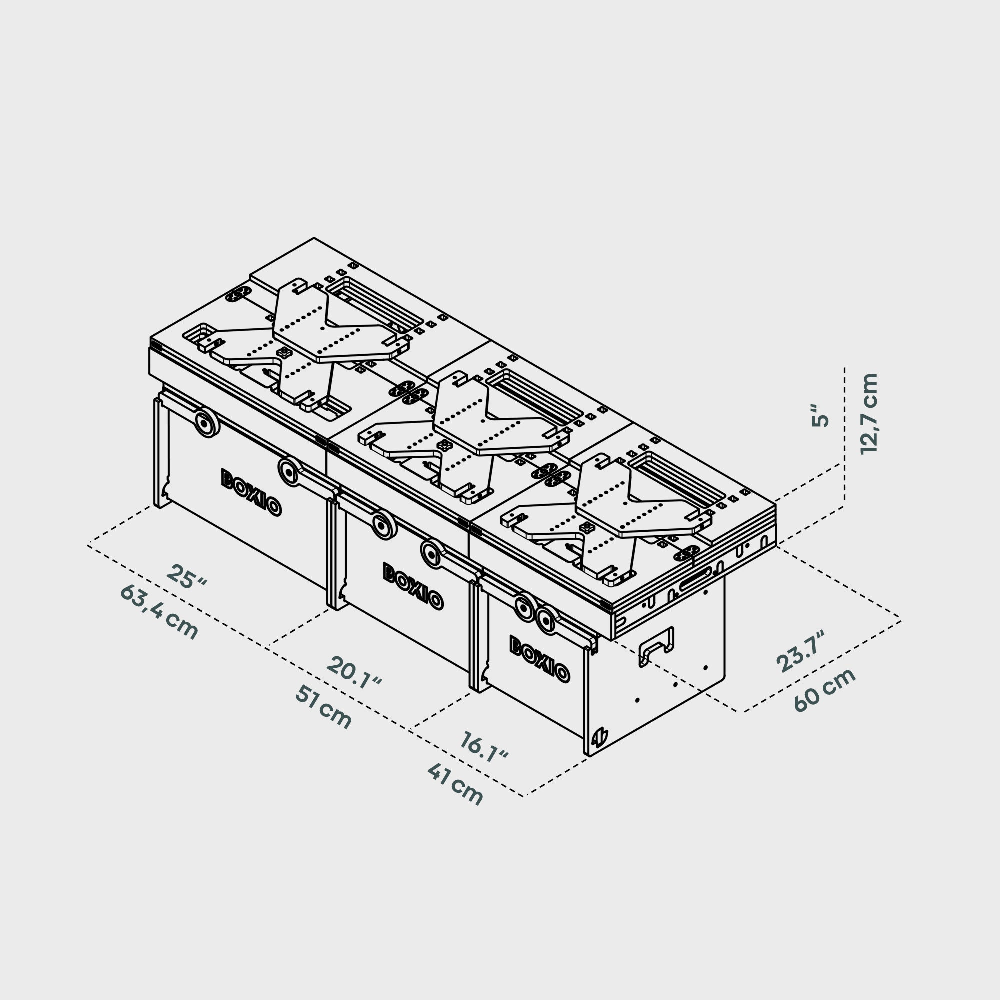 BOXIO RACK BUNDLE XL I Box da campeggio modulare