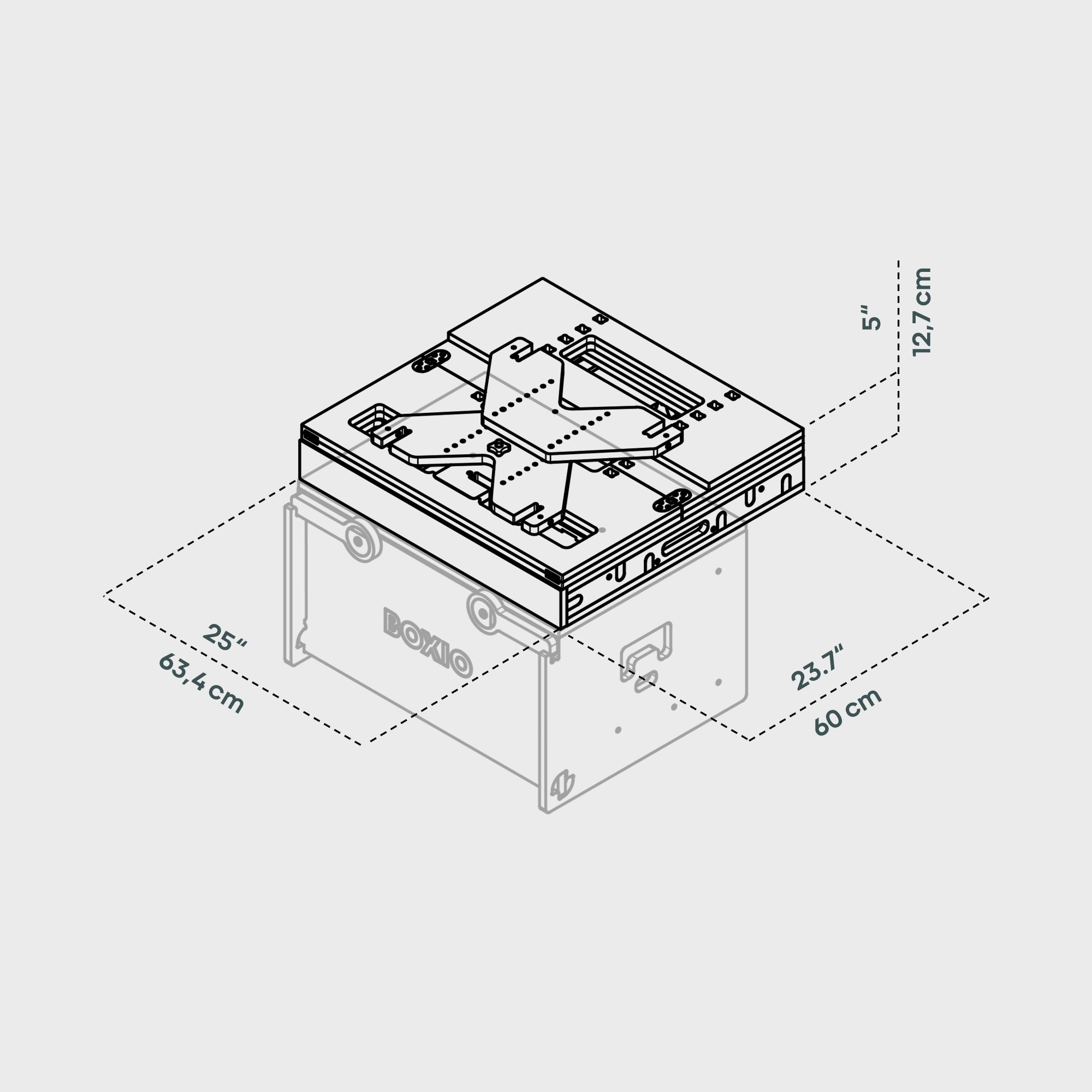 BOXIO RACK BED L I Lettino da campeggio modulare