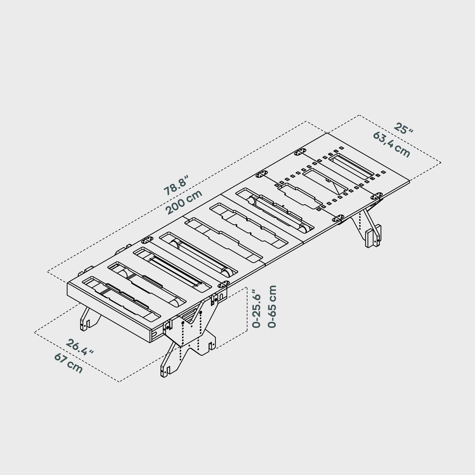 BOXIO RACK BED S I Lettino da campeggio modulare