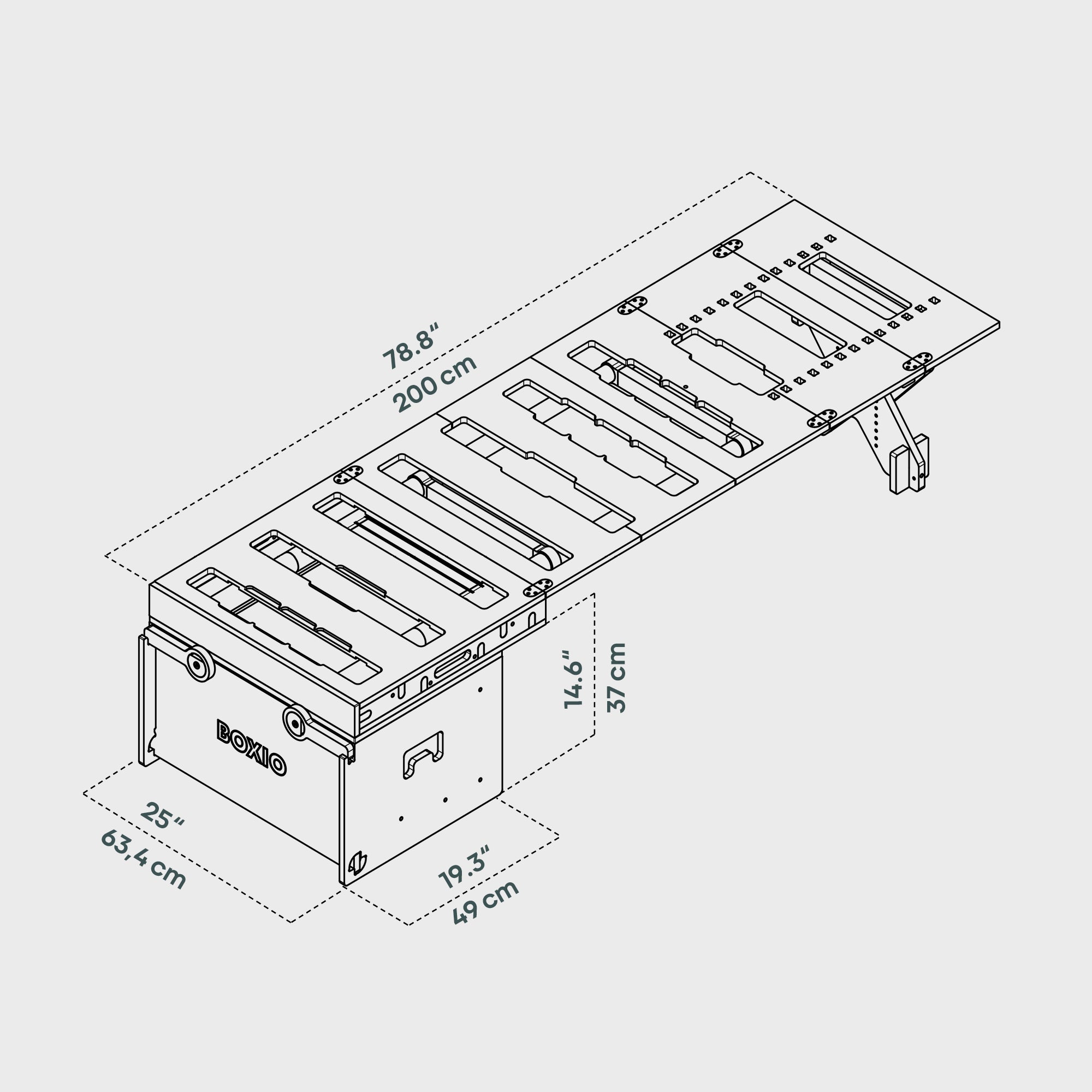 BOXIO RACK BUNDLE S I Box modulare da campeggio