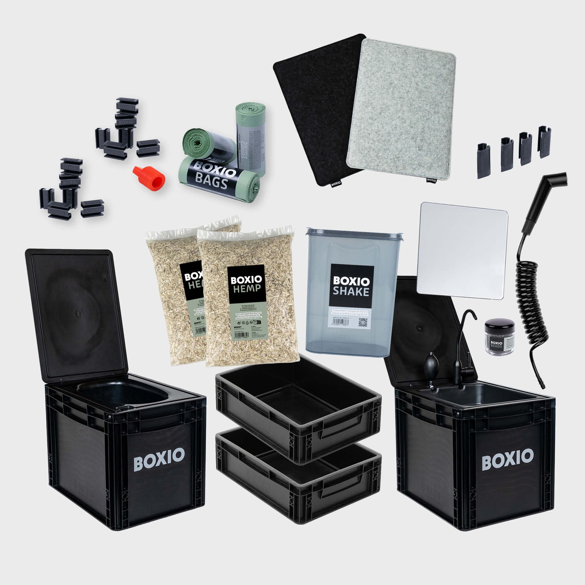 BOXIO SANITARY XL | Portable bathroom with extra comfort