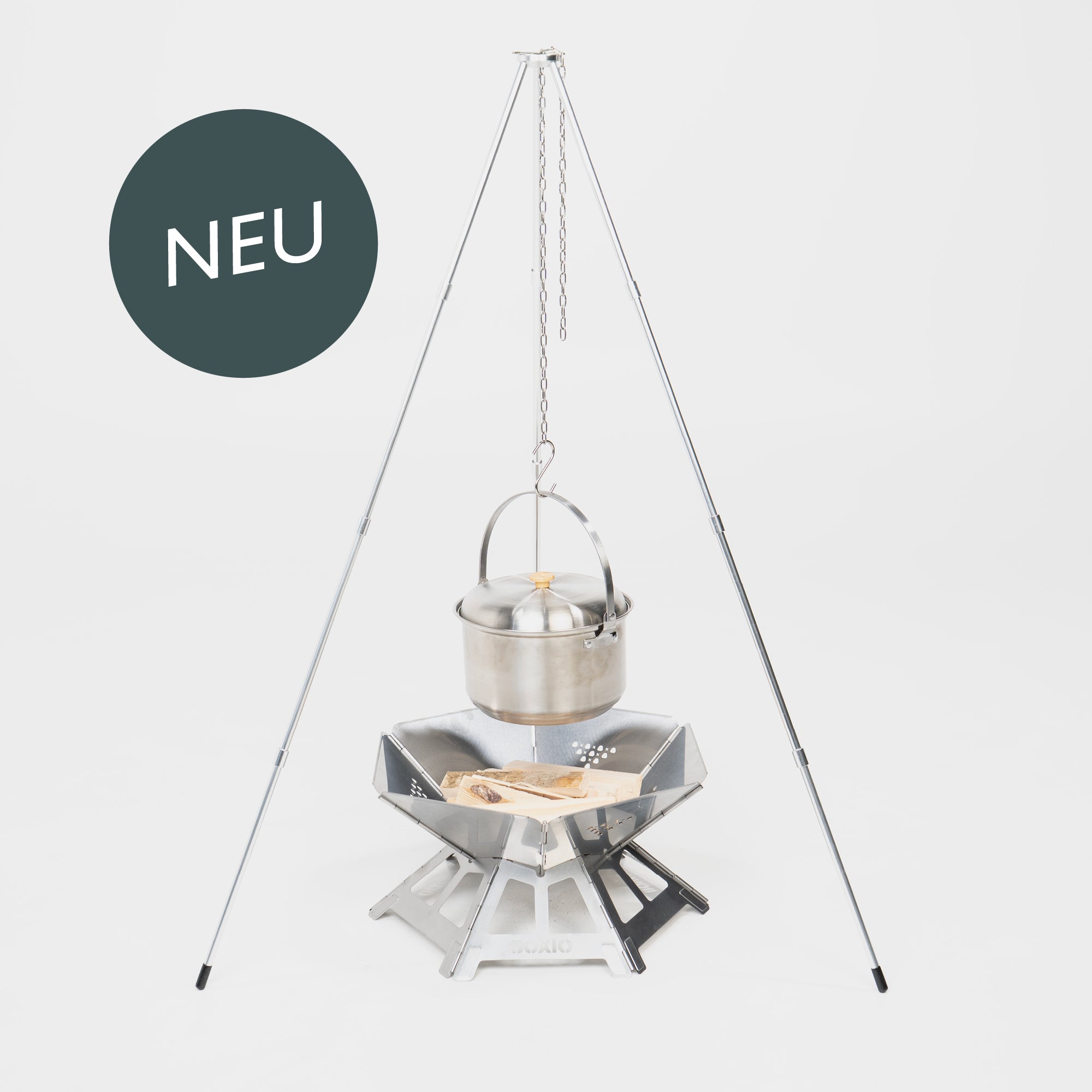 BOXIO FIRE BUNDLE I Ciotola da fuoco con griglia in Eurobox