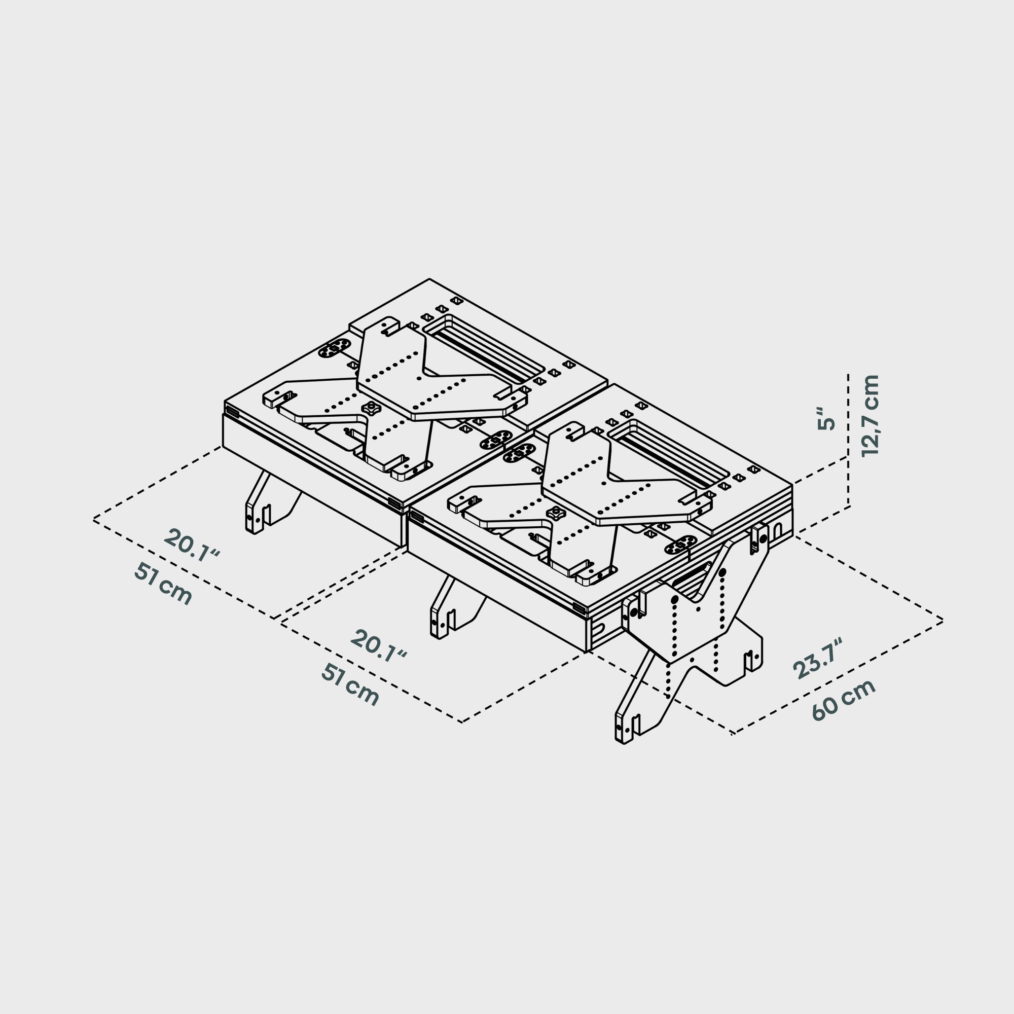 BOXIO RACK BED M I Lettino da campeggio modulare minivan